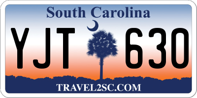 SC license plate YJT630