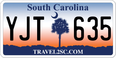 SC license plate YJT635