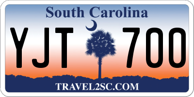 SC license plate YJT700