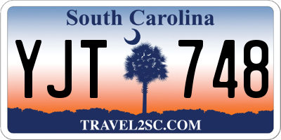SC license plate YJT748