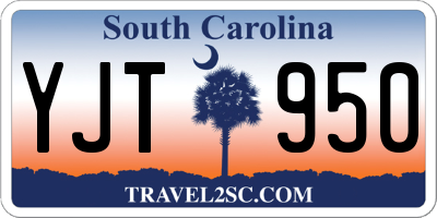 SC license plate YJT950