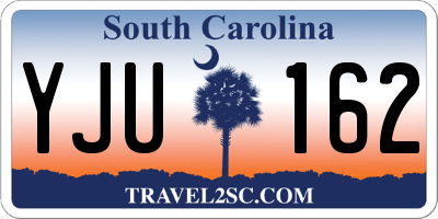 SC license plate YJU162
