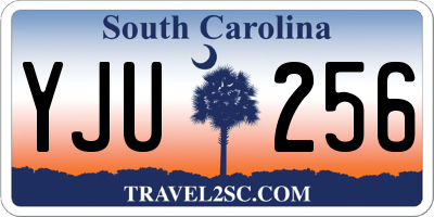 SC license plate YJU256