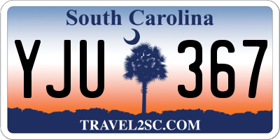 SC license plate YJU367