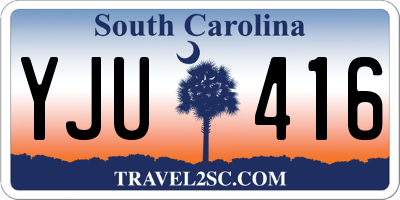 SC license plate YJU416