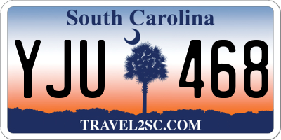 SC license plate YJU468