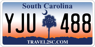SC license plate YJU488