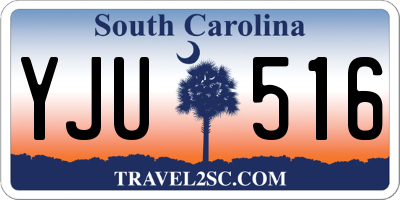 SC license plate YJU516