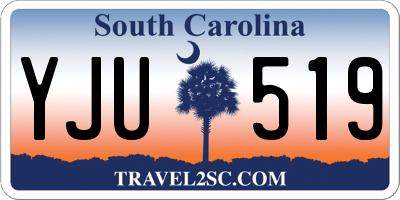 SC license plate YJU519