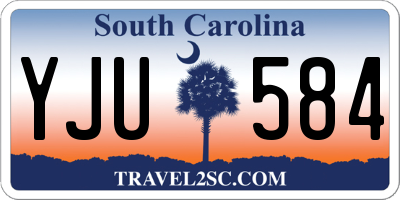 SC license plate YJU584