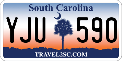 SC license plate YJU590