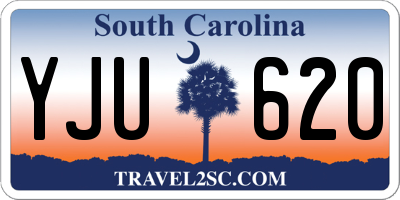 SC license plate YJU620