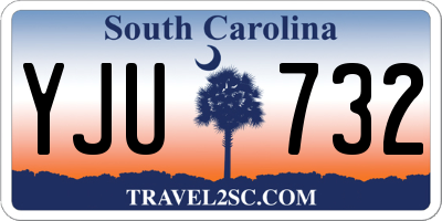 SC license plate YJU732