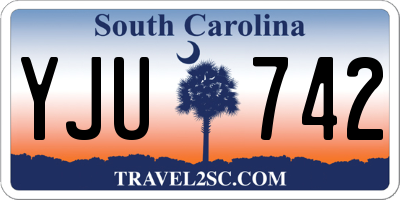 SC license plate YJU742