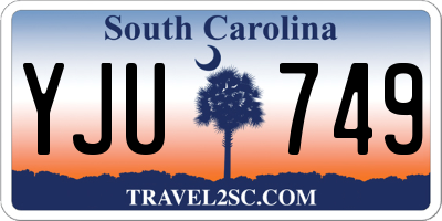 SC license plate YJU749