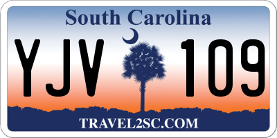 SC license plate YJV109