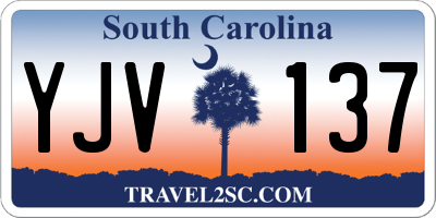 SC license plate YJV137