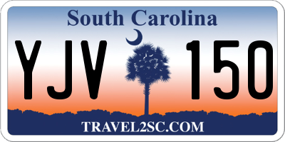 SC license plate YJV150