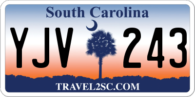 SC license plate YJV243