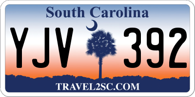 SC license plate YJV392