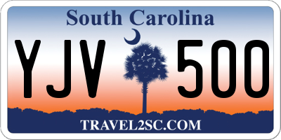 SC license plate YJV500