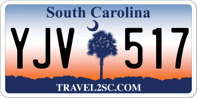 SC license plate YJV517