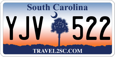 SC license plate YJV522