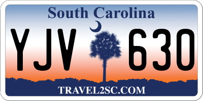 SC license plate YJV630