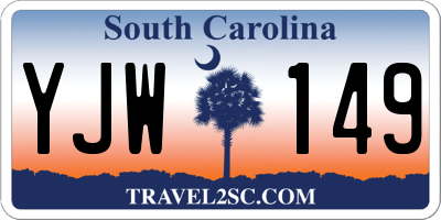 SC license plate YJW149