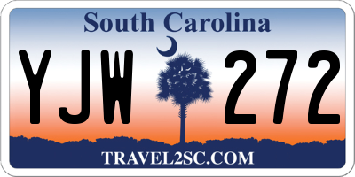 SC license plate YJW272