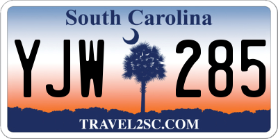 SC license plate YJW285
