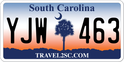 SC license plate YJW463