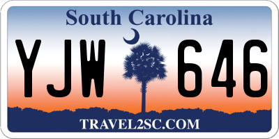 SC license plate YJW646