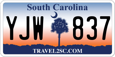 SC license plate YJW837