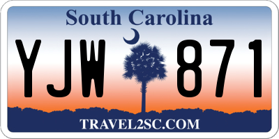 SC license plate YJW871