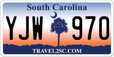 SC license plate YJW970