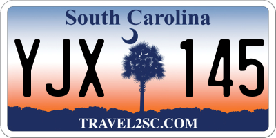 SC license plate YJX145