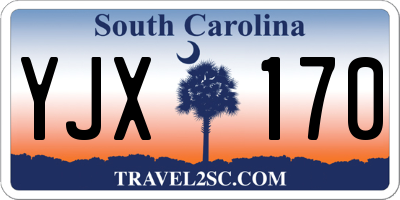 SC license plate YJX170