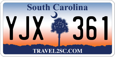 SC license plate YJX361