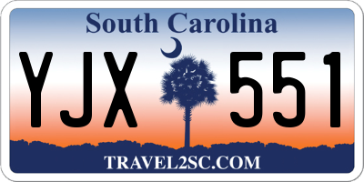 SC license plate YJX551