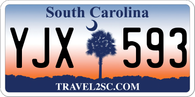 SC license plate YJX593