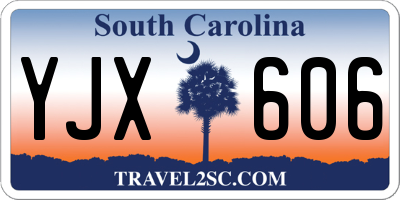 SC license plate YJX606