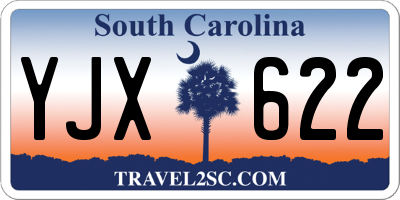SC license plate YJX622