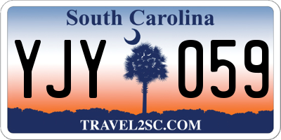 SC license plate YJY059