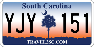 SC license plate YJY151