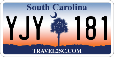 SC license plate YJY181