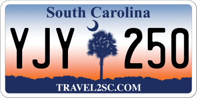 SC license plate YJY250