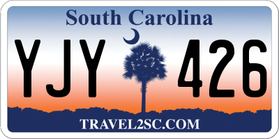 SC license plate YJY426