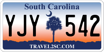 SC license plate YJY542