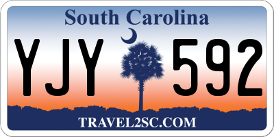 SC license plate YJY592